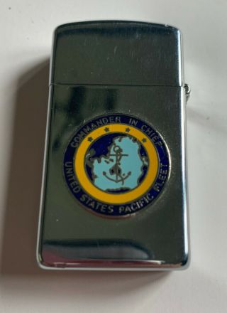 Zippo - Us Navy Admiral Lyons Commander Pacflt - Missing Emblem