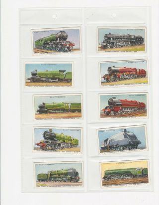 Full Set Of 50 Railway Engines Cards From Wills 1936.