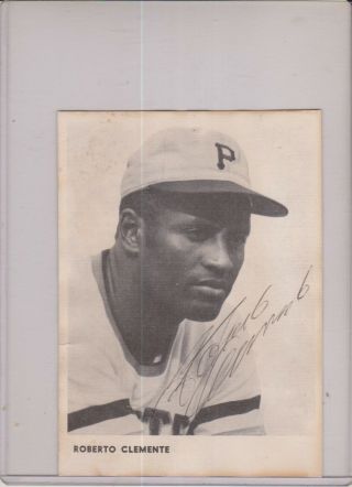 1955 Pirates Team Issued Roberto Clemente Secretary Autograph