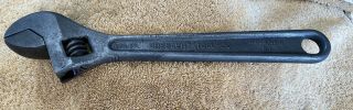 Vintage Crescent 12” Adjustable Wrench Made In Jamestown N.  Y.  Usa