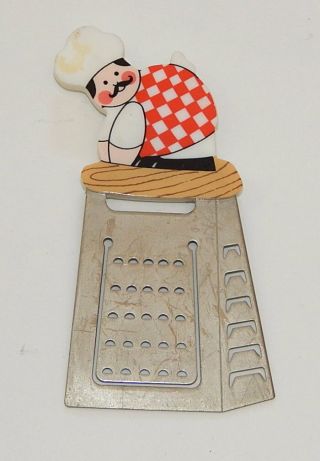 Vintage Chef Cheese Grater Magnet R9710
