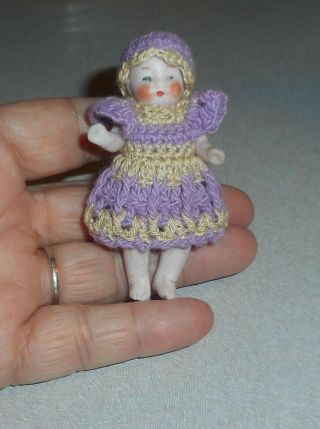 Antique Small 3 " Bisque Baby Doll - Marked Germany And Numbers