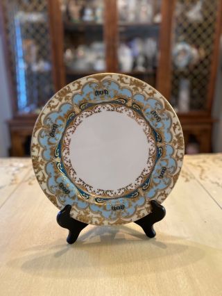 Antique Royal Doulton Burslem Art Deco Blue Bone China Plates,  Set Of 2 Reserved