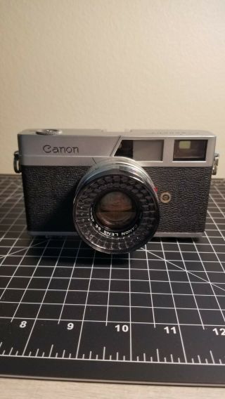 Canon Canonet 35mm Vintage Rangefinder Camera W/45mm F1.  9 Lens As - Is