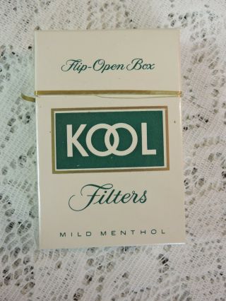 Vintage Kool Filters Mild Menthol Cigarette Pack Empty Display Only Hard Pack