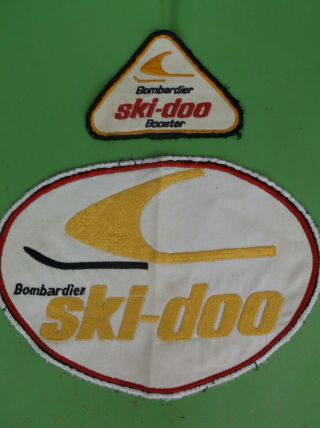 Two Vintage Bombardier Ski Doo Patches.