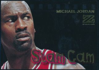 1997 - 98 Skybox Z - Force Michael Jordan Slam Cam Acetate Insert Card 5 Nrmt,