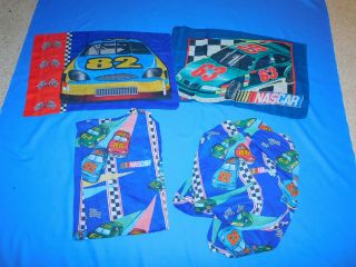 Vintage Nascar Dan Rivers Twin Bed Sheets & Pillow Cases
