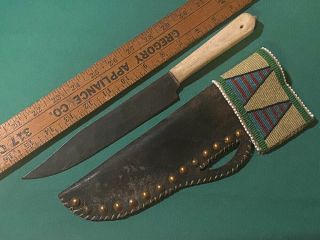 Reservation Period Trade Knife Great Plains Sioux Forged Blade Skinner 1920 