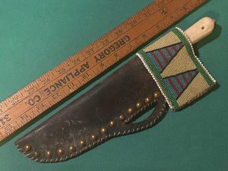 Reservation Period Trade Knife Great Plains Sioux Forged Blade Skinner 1920 ' s 2