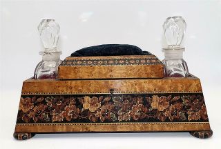Tunbridge Ware Vanity Box Perfume Casket C 1860 