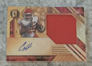 2020 Panini Gold Standard Clyde Edwards Helaire Rookie Patch Auto /99 Chiefs