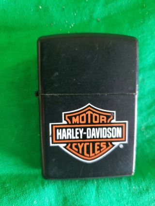 Zippo Harley Davidson Logo Windproof Lighter - Black