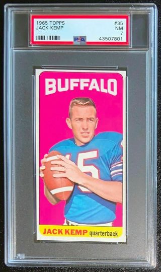 1965 Topps Football: 35 Jack Kemp (psa 7) : Buffalo Bills Qb,  Vp Candidate