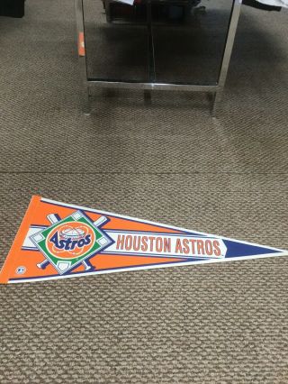 Vintage Houston Astros Mlb Baseball Full Size Pennant Flag