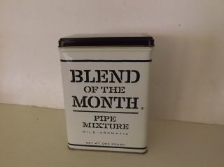 Vintage Pipe Mixture Tobacco Tin Kentucky Club Blend Of The Month Wheeling W Va