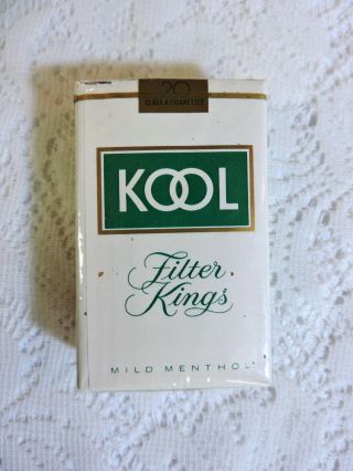 Vintage Kool Filter Kings Mild Menthol Cigarette Pack Empty Display Only