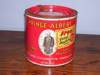 Prince Albert Tobacco Tin 14 Oz.  Crimp Cut With Key.  Look