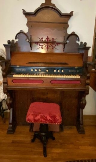 Antique Pump Organ By J.  Estey & Company