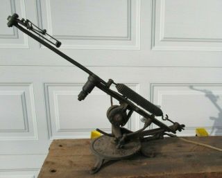 Antique 1892 Patent Cast Iron Chamberlin Expert Clay Skeet Trap Target Thrower