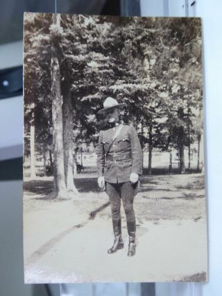 Vintage Photo Rcmp Royal Canadian Mounted Police Mountie In Uniform