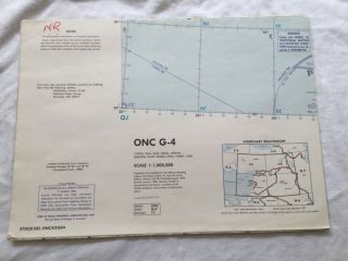 Vintage Operational Navigation Chart Onc G - 4 1982 Cyprus Iran Iraq Israel Jordan