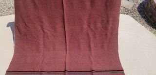 Vintage Wool Trade Blanket Camping Red Black Green 3