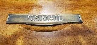 Vintage Us Mail Cast Iron / Brass Mail Box Slot