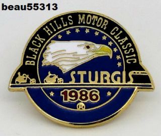 " Very Rare " 1st Year 1986 Sturgis Chamber South Dakota 46th Annual Rally Pin