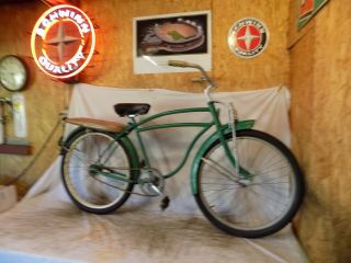 1950s Jc Higgins Mens Rat Rod Bike Vintage Springer Fork Schwinn Colorflow? 50