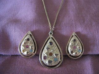 Vintage Sarah Coventry Demi Necklace & Earring Set 