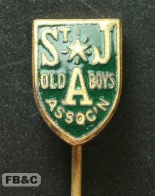 Vintage St Josephs School Old Boys Association Enamel Pin Badge - St.  J A