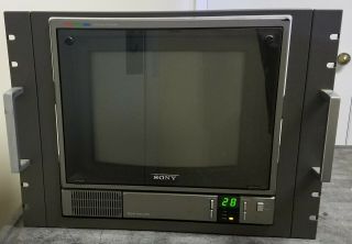 Sony Trinitron Cvm - 1271 Color Tv - Receiver - Monitor W/19 " Rack Mount Vintage 1989