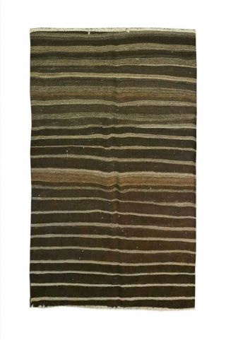 4x8 Oriental Vintage Handmade Traditional Flat Weave Wool Kilim Runner Area Rug