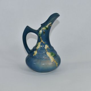 Vintage Roseville Pottery Snowberry Blue Ewer 1tk - 6