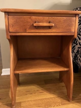 Cushman Colonial 20” Nightstand Solid Hard Rock Maple Wood,  Made Vt