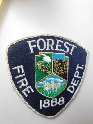 Forest Fire Department Vintage Patch Badge Ontario Canada Rescue Firefighter