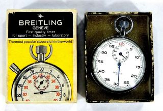 Vintage Breitling Brenet № 5 Stop Watch W/ Box