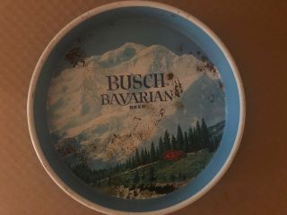 Vintage Busch Bavarian Anheuser - Busch St.  Louis Tin Litho Advertising Beer Tray