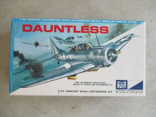 Vintage 1/72 Scale Dauntless Model Kit By Mpc 7002 - 70