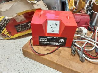 Vintage Bradex 4 Amp Battery Charger,  For 12v Batteries