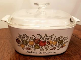 Vintage Corning Ware Spice Of Life 3 Qt.  Casserole Dish A - 3 - B With Lid