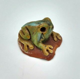 Vintage Ceramic Art Pottery Handmade Frog Figurine Puerto Rico