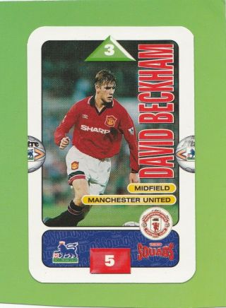 1995 - 96 Subbuteo Squads David Beckham Rc Rookie Card