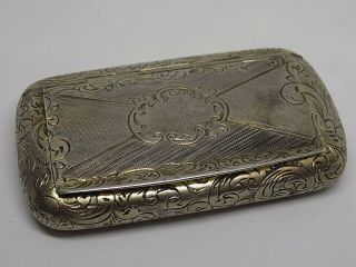 Rare Georgian Inspired Spanish 916 Solid Silver Box.  Trinket/pill/snuff.  (ncb)