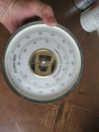 Vintage Aneroid Barometer Compensated Temperature Yanagi Keiki Tokyo 4196