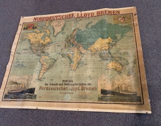 Norddeutscher Lloyd Bremen Line Poster Kaiser Wilhelm Titanic Large