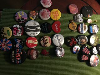 The Kinks Vintage Button Pins And Others