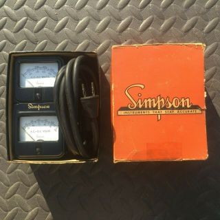 Vintage 1955 Simpson Model 392 Volt Wattmeter
