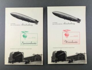 Hindenburg Airship Menu & Wine List Deutsche Zeppelin Reederei Dzr Weinkarte
